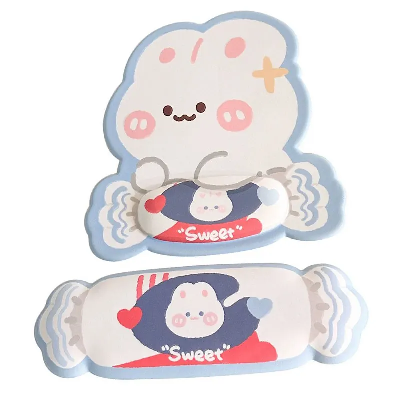 Wrist Rest Gel - แผ่นรองเมาส์ลายกระต่ายน่ารัก แผ่นรองข้อมือสำหรับคีย์บอร์ด หนาขึ้น กันลื่น 3 มิติ
