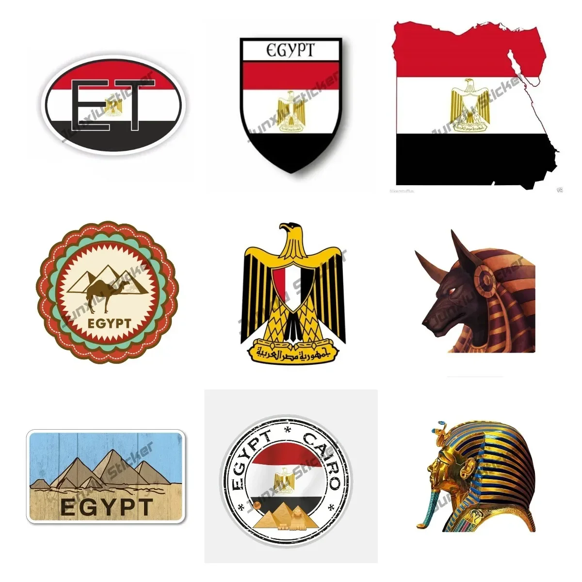 Laptop Accessories Egypt - ธงอียิปต์ Decal สติกเกอร์อียิปต์ Travel พีระมิดฟาโรห์ Desert