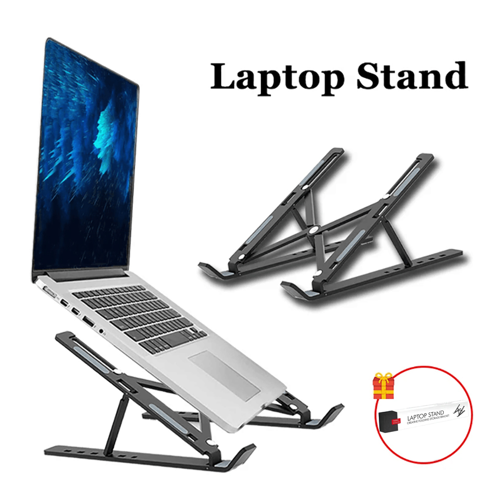 Laptop Accessories Distributor - ขาตั้งแล็ปท็อปแบบพกพา ขาตั้งโน้ตบุ๊กแบบพับได้ ปรับระดับได้ ที่วางจอคอมพิวเตอร์ สำหรับ Macbook