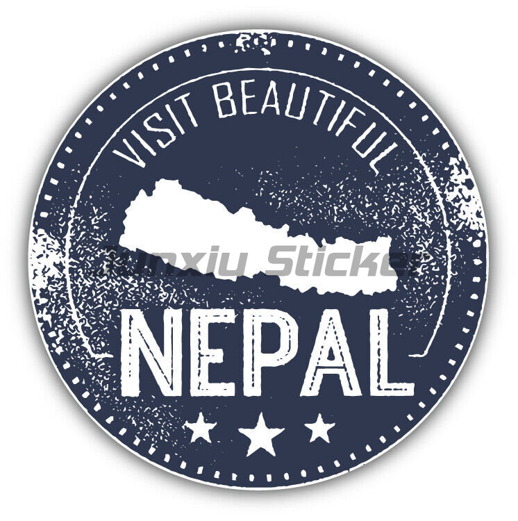 Laptop Accessories Nepal - ธงชาติเนปาล แผ่นไวนิลติดกันชน จักรยาน หน้าต่าง แล็ปท็อป สติกเกอร์ติดรถยนต์