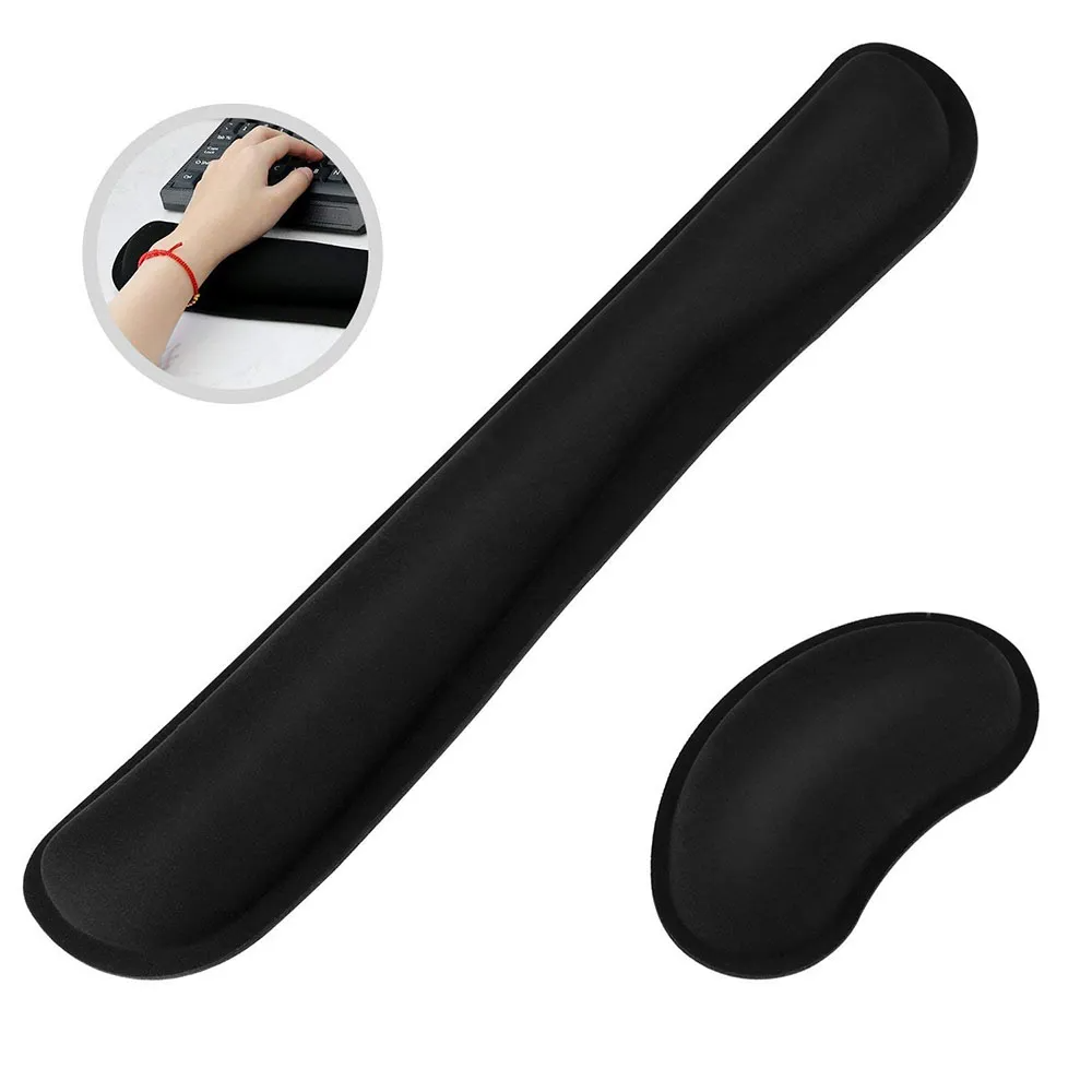 Wrist Rest Gel - ขยายหน่วยความจําโฟมแผ่นรองเมาส์กันลื่นรองรับข้อมือแป้นพิมพ์รองรับส่วนที่เหลือข้อมือสําหรับสํานักงาน คอมพิวเตอร์ แล็ปท็อป และ Mac และสะดวกสบาย