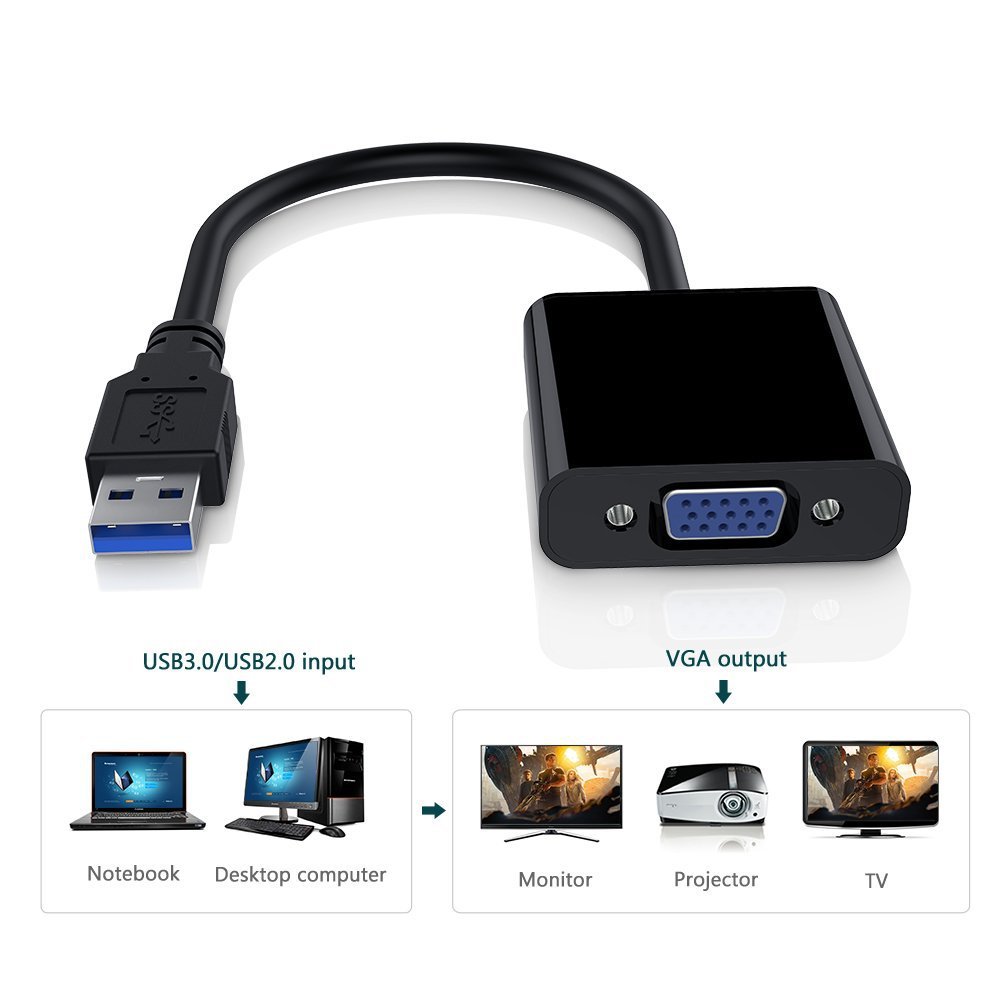 อะแดปเตอร์ USB 3.0 เป็น VGA รอ - Laptop Accessories Distributor บทวิจารณ์และราคา