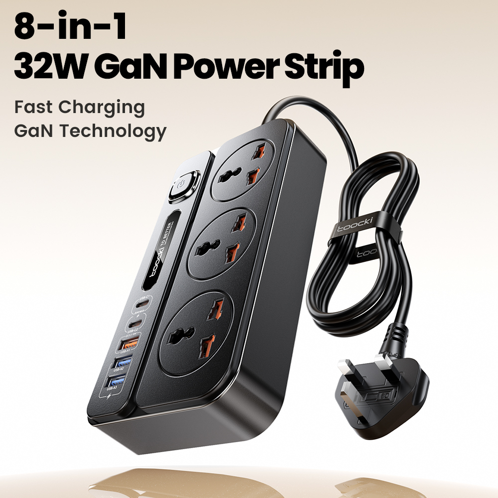 ปลั๊กพ่วง Toocki GaN กำลังไฟ 2 - Laptop Accessories Uk บทวิจารณ์และราคา