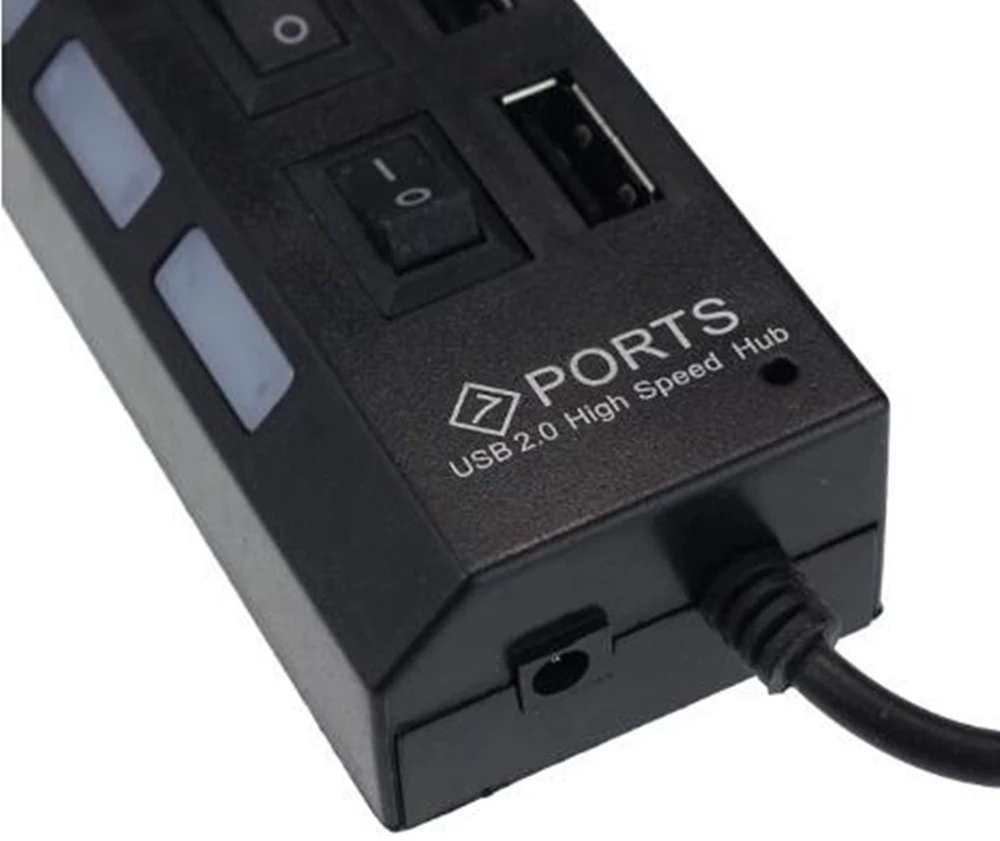 7 พอร์ตยูเอสบี 2.0 ฮับสปลิตเตอ - Laptop Office Accessories บทวิจารณ์และราคา