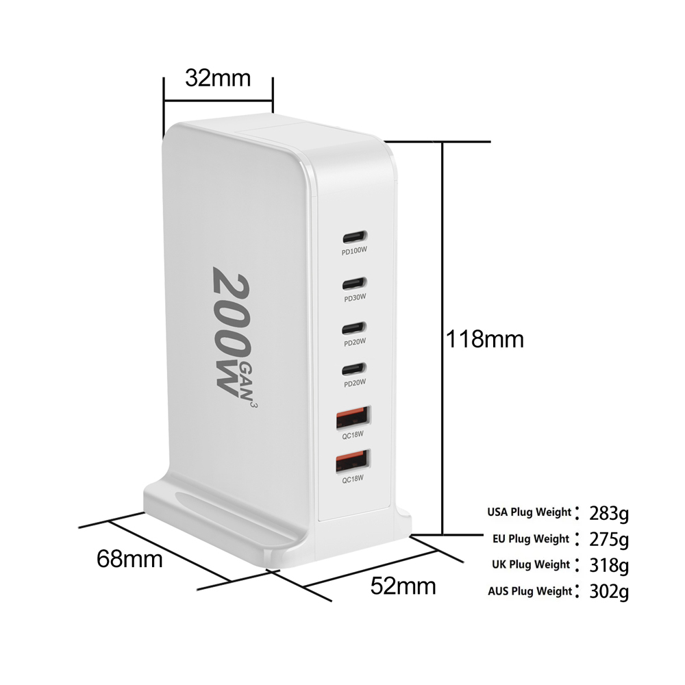 200W 168W Desktop GaN Quick PD - Laptop Accessories Uk บทวิจารณ์และราคา