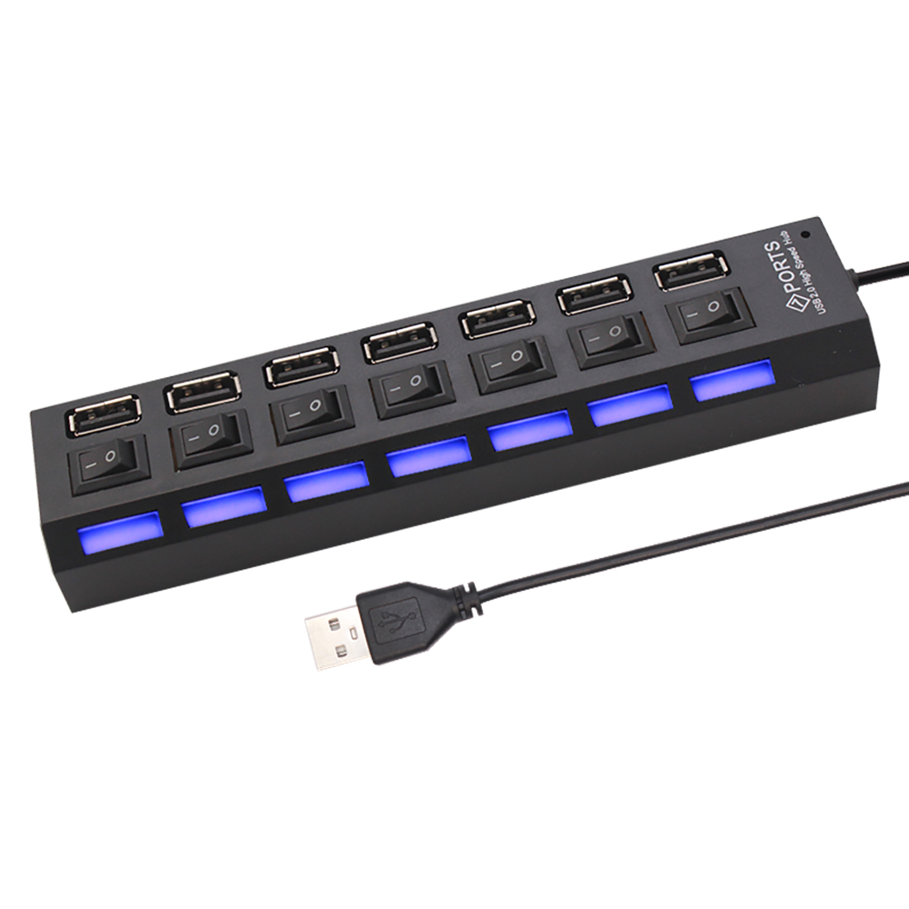 7 พอร์ตยูเอสบี 2.0 ฮับสปลิตเตอ - Laptop Office Accessories บทวิจารณ์และราคา